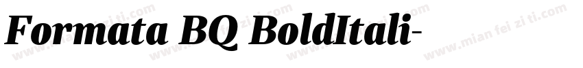Formata BQ BoldItali字体转换